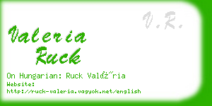 valeria ruck business card